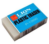 Lion Gomme plastique blanc translucide, 1 gomme (P-1000)