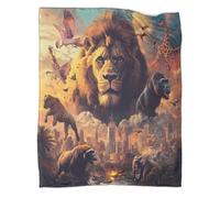 Lion, Gorille Édredon | Tigre Éléphant Girafe Flamingo Couverture De Canapé | Housse De Voyage Douce Et Confortable,80x90inch(200x230cm)