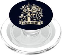 Lion grimpant Düsseldorf Monument Rheinturm PopSockets PopGrip pour MagSafe