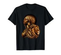 Lion Guardian Reine Africaine Puissance afrocentrique T-Shirt