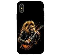 Lion Guitariste Coque pour iPhone X/XS