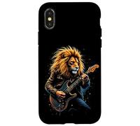Lion Guitariste Coque pour iPhone X/XS