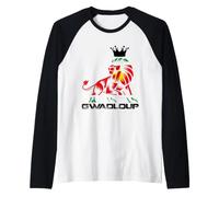 Lion Gwadloup Drapeau Guadeloupe Royale Puissance et Volonté Manche Raglan