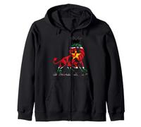Lion Gwadloup Drapeau Guadeloupe Royale Puissance et Volonté Sweat à Capuche
