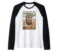 Lion Hair Don't Care Lunettes de Soleil rétro Savannah drôle Manche Raglan