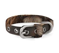 Lion Image Collier réglable doux et confortable avec boucle en métal pour animal domestique de petite et moyenne taille