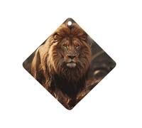 Lion Image Désodorisant de voiture à suspendre, tablettes d'aromathérapie de voiture parfumées longue durée, cartes parfumées au losange pour véhicules, chambre à coucher, armoire, style blanc