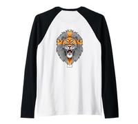 Lion Jésus Croix Dieu Bless Bible The Way Truth Art on Back Manche Raglan