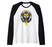 Lion Jésus Croix Dieu Bless I Can Do All Thing Through Christ Manche Raglan