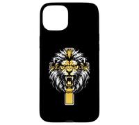 Lion Jésus I Can Do All Thing Through Christ Art on Back Coque pour iPhone 15 Plus
