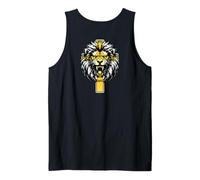Lion Jésus I Can Do All Thing Through Christ Art on Back Débardeur