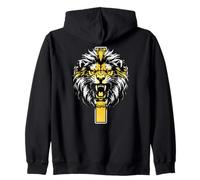 Lion Jésus I Can Do All Thing Through Christ Art on Back Sweat à Capuche