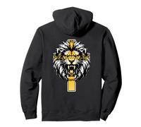 Lion Jésus I Can Do All Thing Through Christ Art on Back Sweat à Capuche