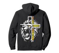 Lion Jésus I Can Do All Things Through Christ Art on Back Sweat à Capuche