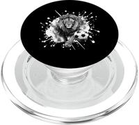 Lion Jouant au Football - Équipe Sportive - Animal PopSockets PopGrip pour MagSafe