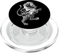 Lion Jouant de la Guitare Animal Guitariste Rock Musicien PopSockets PopGrip pour MagSafe