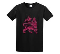 Lion Judah Unisex T-Shirt Printed Tee Black Mens Top Shirt S