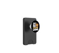 Lion, Juste Un garçon Qui Aime Les Animaux des Lions d'Afrique PopSockets PopWallet pour MagSafe