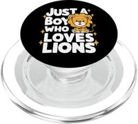 Lion, Juste Un garçon Qui Aime Les Lions, Animal Lion d'Afrique PopSockets PopGrip pour MagSafe
