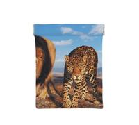 Lion, léopard et Tigre se Battent pour la Nourriture imprimé, Sac de Rangement pour Femmes, Portefeuille supérieur à Presser, Petit Porte-Monnaie, Pochette de Changement