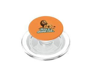 Lion Lion Leo Born to Stand Out PopSockets PopGrip pour MagSafe