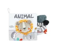 Lion Livre Tissu Bébé, Animal en Peluche Jouet Sensoriel Bébé 0 6 12 18 Mois, Jouet Suspendre Bébé Livre Tissu Montessori, Jouet Educatif Enfant, Cadeau pour Tout-Petit Garçon Fille