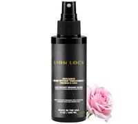 Lion Locs Spray d'eau de rose pour dreadlocks, tresses, fausses dreadlocks, dreadlocks au crochet, Sisterlocks à l'aloès, huiles essentielles, vitamines et glycérine | Après-shampoing végétalien bio à