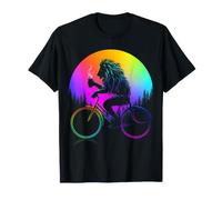 Lion Lover Coffee Art Vélo Design Animal T-Shirt