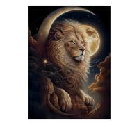 Lion Lune Nuage Puzzle, 1000 Pièces Jeu D'intérieur Adulte | 70x50cm Carton, Exercice Mental, Coupe Précise, Amateurs De Puzzles, Réduction Du Stress