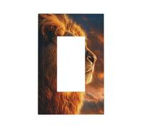 Lion Majestic Plaque murale pour interrupteur mural à bascule simple 1 gang Décoration de prise de courant pour la maison, la cuisine, la salle de bain