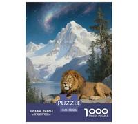 Lion mâle Puzzles 1000 Pièces Adultes Puzzles Animal Décoration D Intérieur Enfants Cadeaux Classiques pour Créatif 38x26cm/1000pcs