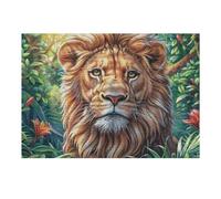 Lion mer de Fleurs 300 Pièces Puzzle Créatif en Carton Rigide sans Déformation Difficulté Moyenne Activité Manuelle Loisir Créatif Cadeau Créatif Anniversaire 300 PCS/40x28cm