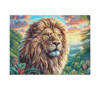 Lion mer de Fleurs 500 Pièces Puzzle Amateur d'art en Carton Anti-Déchirure Haute Qualité Difficile Niveau Expert Décoration Murale Idée Cadeau Anniversaire 500 PCS/52×38cm