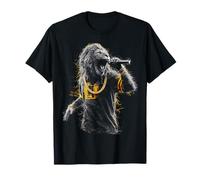 Lion Microphone Dessin Chant Art Animal Motif Lion T-Shirt