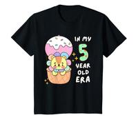 Lion, mignon, 5e anniversaire de mon âge de 5 ans, animal amusant T-Shirt