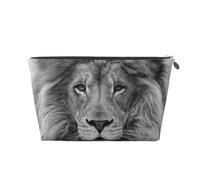 Lion Noir et Blanc, Trousse de Toilette Trousse de Maquillage Sac à cosmétiques Trousse de Toilette de Voyage Portable