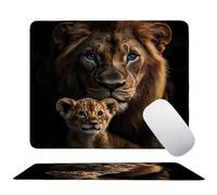 Lion Noir Tapis de Souris 400 x 300 mm, Tapis de Souris Gaming de Haute Précision, Bords Cousus, Base en Caoutchouc Antidérapante, Glisse Ultra-Douce et Un Suivi Optimal, Travail Domicile s0z-158