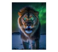 Lion Nuit Aurore 1000 Pièces Mini Puzzle pour Adultes Idée Cadeau