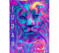 Lion Of Judah, Ethereal' 200 Unlined, Star Detailed Page, 8x11, Hardcover Journal, Art Pad, Sketchbook, Drawing Book: Created With Hand-Drawn Art By: Artist Mary Elisabeth Linder @ MaryEMade