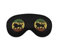 Lion of Judah Rasta Reggae Music Masques pour les yeux doux avec sangle réglable Léger et confortable Bandeau pour dormir