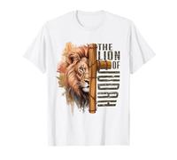 Lion of Judah T-shirt chrétien croix religieuse spirituelle foi T-Shirt