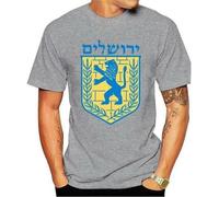 Lion of Judah T-Shirt Israel Jewish Jerusalem Jew Hebrew Tee 2025est Letter Print Hip Hop Novelty T Shirts Men Tee Shir