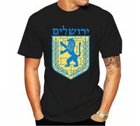 Lion of Judah T-Shirt Israel Jewish Jerusalem Jew Hebrew Tee 2025est Letter Print Hip Hop Novelty T Shirts Men Tee Shir