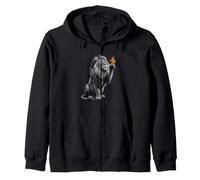 Lion Papillon Faune Nature Lover Big Cat Art Sweat à Capuche