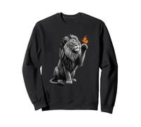 Lion Papillon Faune Nature Lover Big Cat Art Sweatshirt