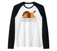 Lion Paresseux Nope Not Today Chat Sauvage Paresse Safari Manche Raglan