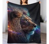 Lion Plaid Polaire Canape Couverture - Jete De Canapé en Flannel, Doux Chaude, pour Le Voyage Lit, Fit All-Season 180×200cm