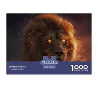 Lion Puzzle 1000 Pièces Animal Sauvage - Puzzle Mural Unique, Déco Et Challenge, Poster Inclus, Pièces Durables, 70x50cm/1000pcs