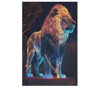 Lion Puzzle Adulte 1000 Pièces Artisanat Cadeau Famille Puzzles Jouet en Bois Cadeau Unique Décoration Intérieure （78×53cm）