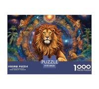 Lion Puzzle Adulte 1000 Pièces Lion Féroce De Qualité Supérieure - Le Challenge À Dimension Éducative : Le Cadeau Adultes/14+ par Excellence 38x26cm/1000pcs